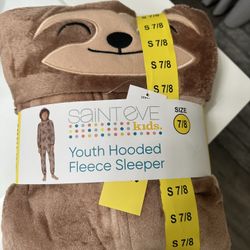 New Kids Sloth Hooded Sleeper Size 7/8