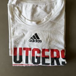 Adidas Scarlet Knights Red Graphic Tee L