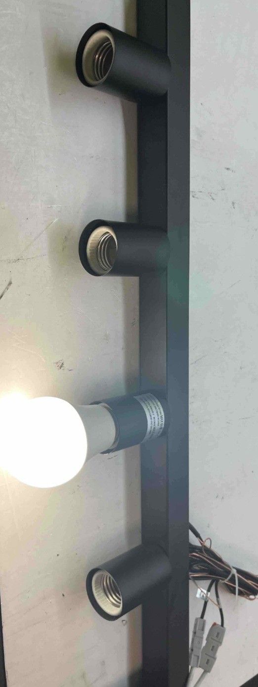 5 Light farmhouse chandelier BRAND NEW White Birch and Black Metal Lamps