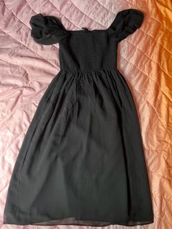 Black slim simple dress