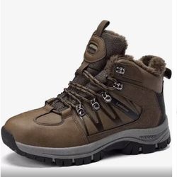 Lamincoa Winter Snow Hiking Boots for Women Warm Faux-fur-lining Anti Slip Trekking Boots Women Size 9