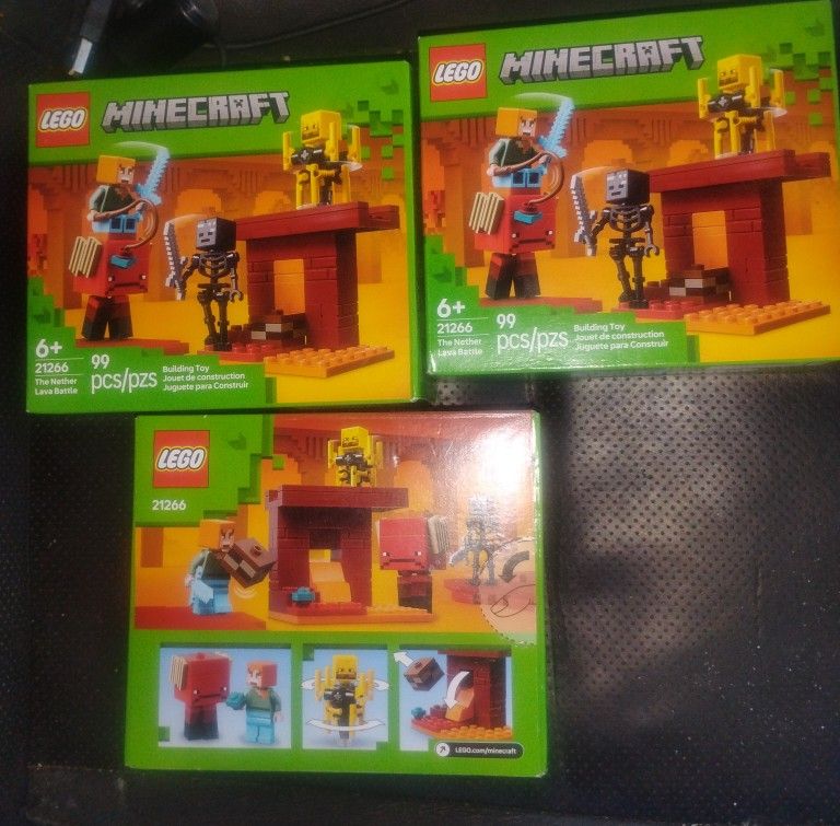 Minecraft Lego Set Lot Of 3