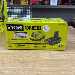 Ryobi ONE+ 18V Lithium-Ion 2.0 Ah Compact Battery and Charger Starter Kit