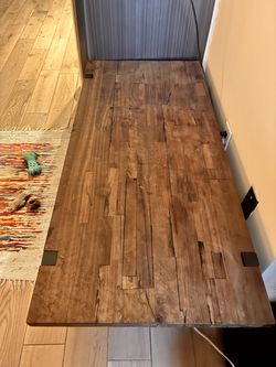 COFFEE TABLE REAL WOOD BUTCHER BLOCK