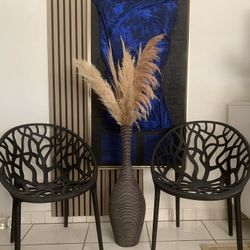 Black Stacking Chairs Set Of 2! 