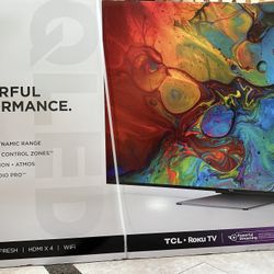 TCL 75” 6-Series 4K QLED TV with Roku