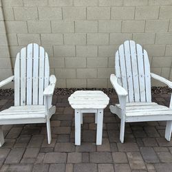 Wood Adirondack chairs