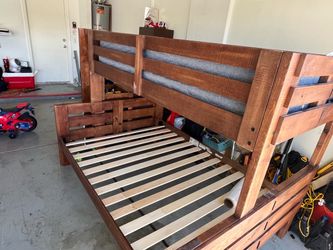 Twin over Full Wooden Bunk Bed Frame
