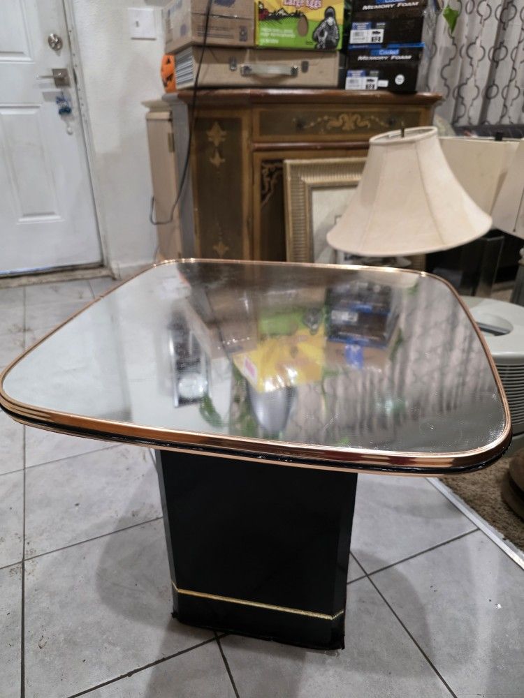 80's Glass Table