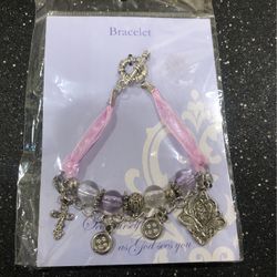 New- Ribbon, Beads And Charms Bracelets (5)