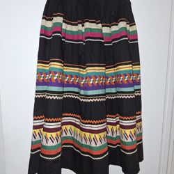 SEMINOLE MICCOSUKEE PATCHWORK SKIRT 30" LONG NATIVE AMERICAN HANDMADE PATCHWORK EARLY 1950S 