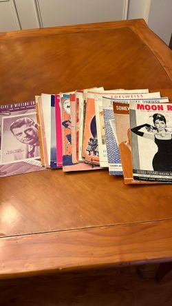 33 Vintage Piano Song Sheets