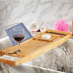 Bamboo Bathtub Caddy