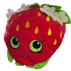 Shopkins Fiesta Strawberry Kiss Plush Pillow 16” Antrophomorphic Moose.  Cleaned & Sanitized Labels were cut out Comes from pet and smoke free househo