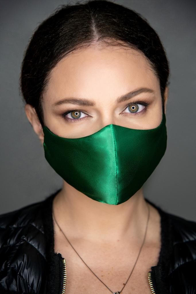 Face Silk Green Mask + Bag