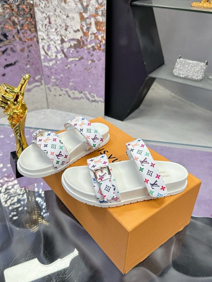 Louis Vuitton colored sandals