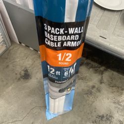 Wall Baseboard Cable Commercial Armor 3 Pack