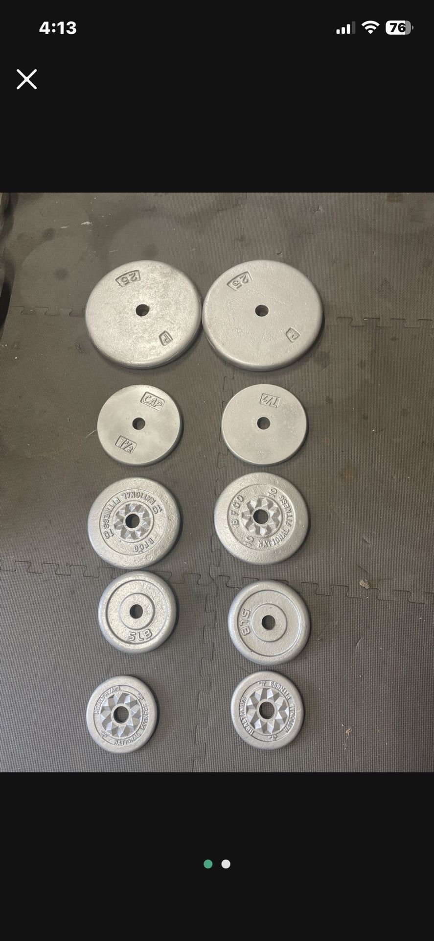 Weight Plates. 75 Dollars
