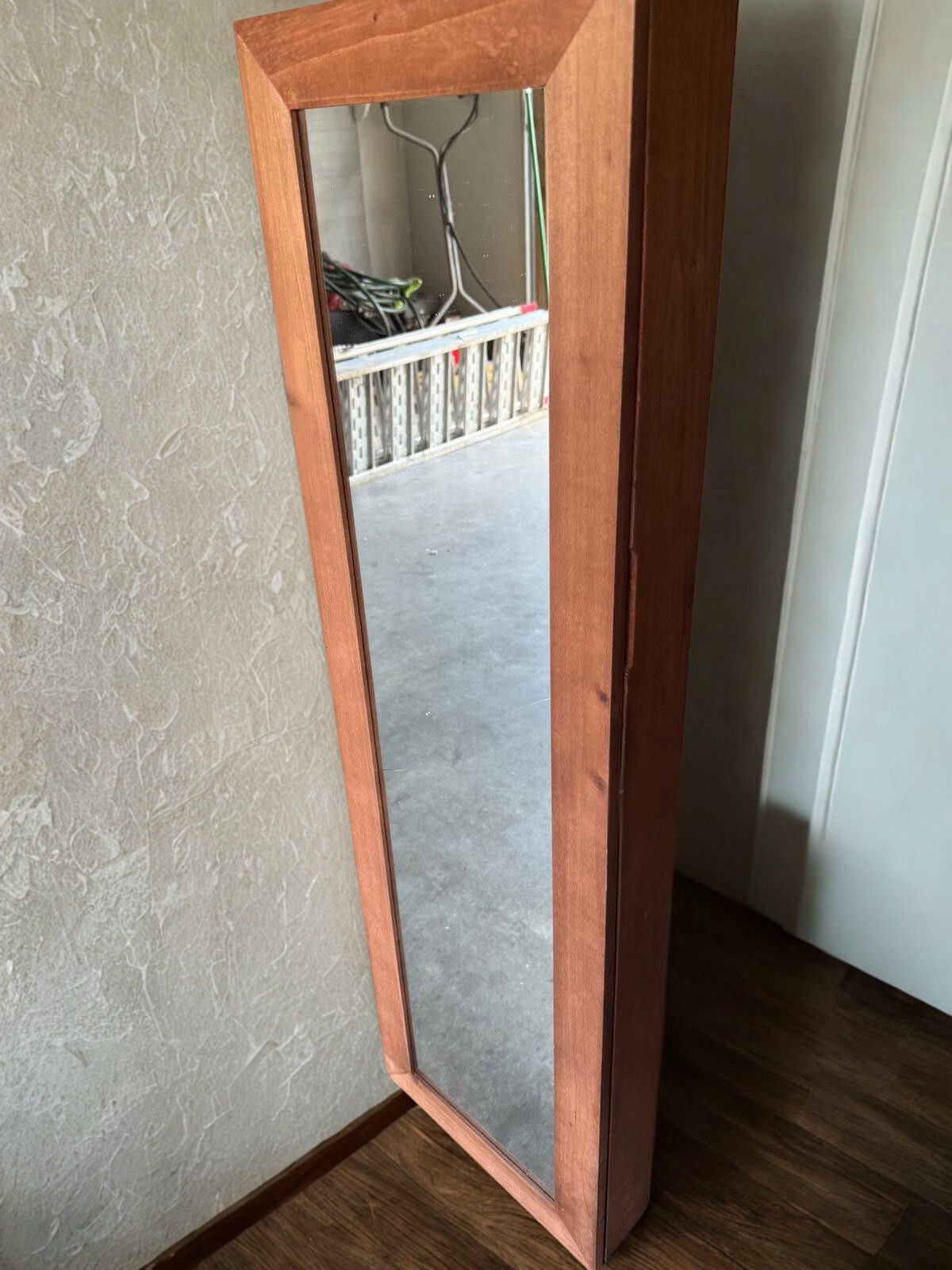 🎊BRAND NEW 🎊 LED Mirror Jewelry Cabinetwoth a damage in the mirror , Tall Lockable Wall or Door Mounted Jewelry Armoire Organizer with Mirror, 2 Dra