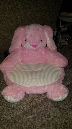 Soft pink bunny toddler chair
