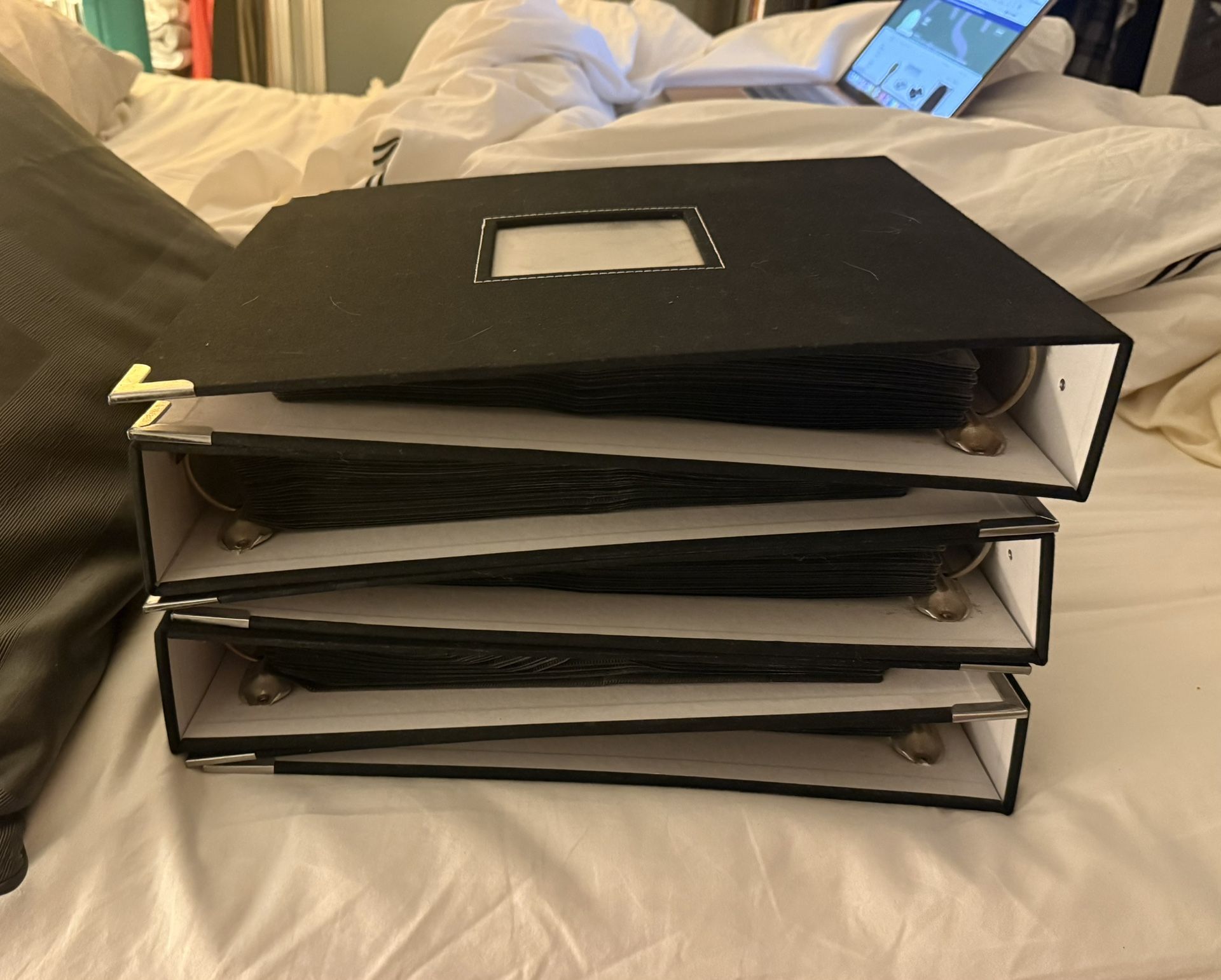 DVD Storage Binders X 5, Black, 3 Ring, With Storage Sleeves
