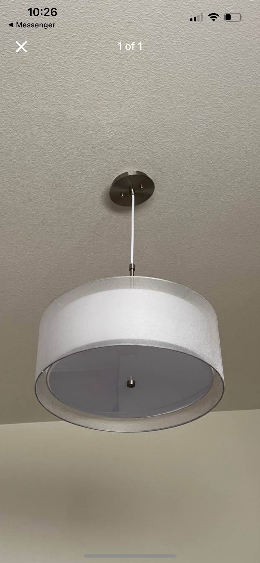 White Chandelier LIKE NEW