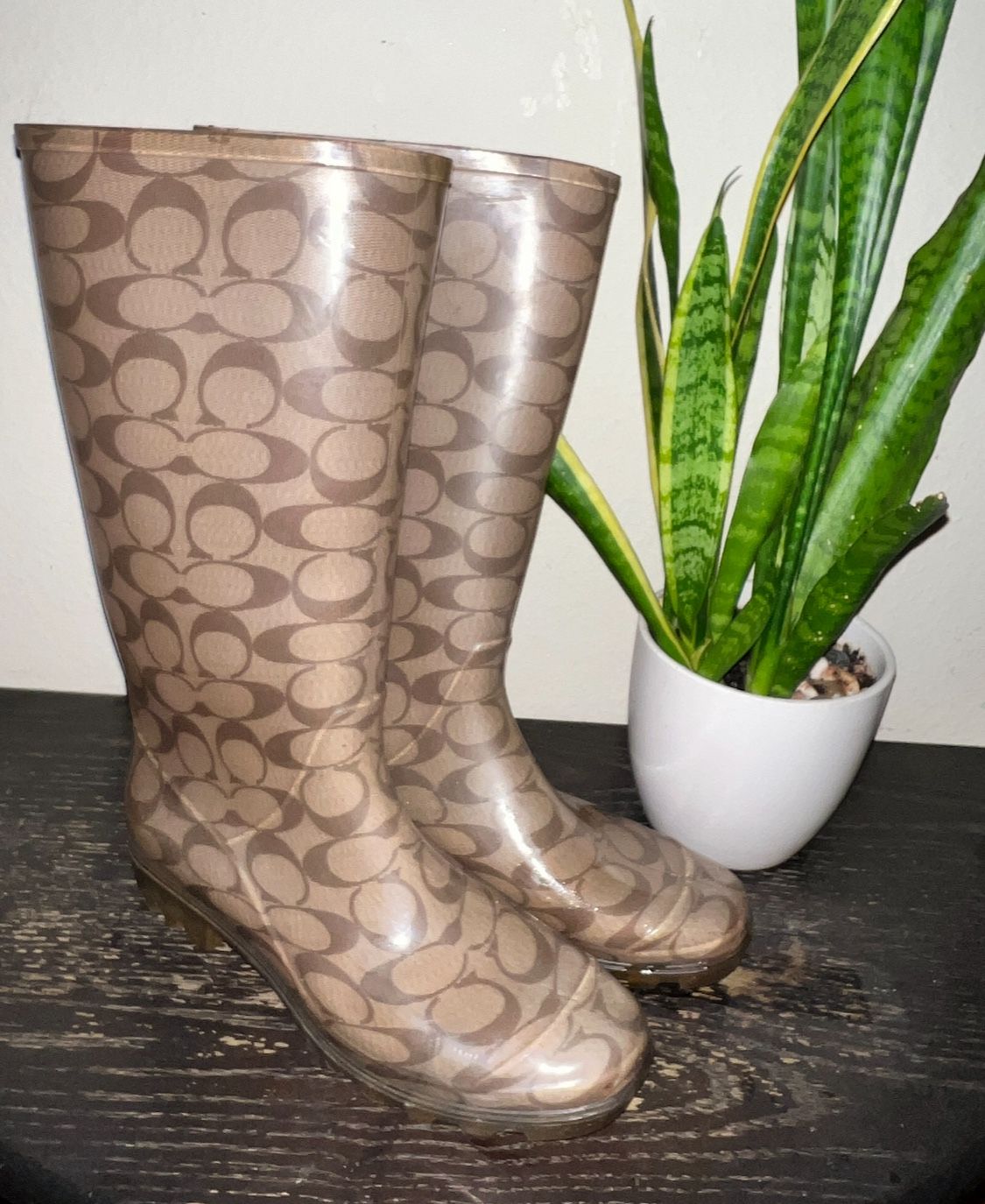 Coach Rain boots Size 9