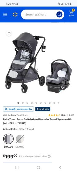 Baby Trend Sonar Switch 6-in-1 Modular Travel System with (with EZ-Lift™ PLUS) $160