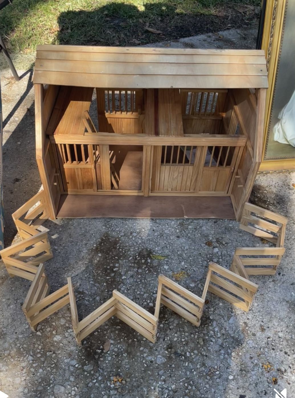 All Wood Toy Barn/Stable