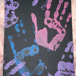 Blue,pink And Purple Tv Girl Music Artist Themed Painting 