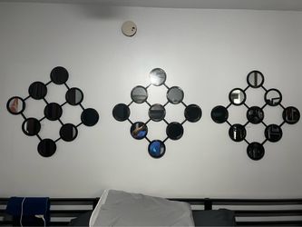 Set of 3 Geometric Circle Wall Mirrors