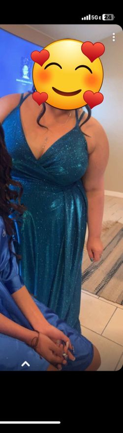 Plus Size Formal Dress Turquoise 