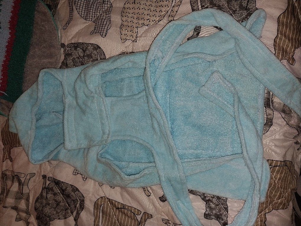 DOG Bathrobe, COATS AND SHIRTS ($20 EACH OR $130 ALL