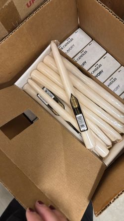 Ivory taper candles 144/box 2 Boxes Available