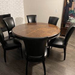 Solid Table Dining and Chairs