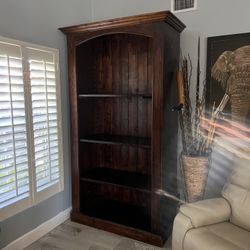 Tall Walnut Wood Armoire 