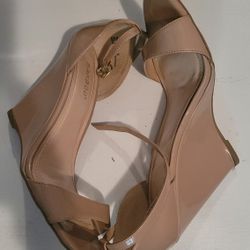 Beige Bamboo Wedges 