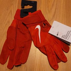 BRAND NEW NIKE ALPHA HUARACHE PRO BASEBALL BATTING GLOVES RED WHITE MEN SIZE Large