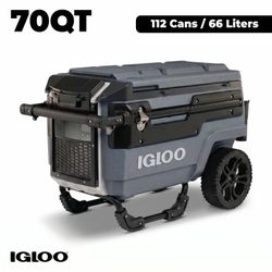 Igloo 70 QT Trailmate Journey Rolling Cooler, Carbonite Gray