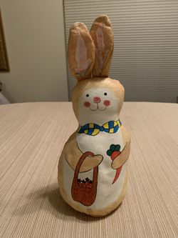 Bunny - Easter Decor - Canvas Material - 10-3/4” Tall