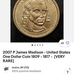 James Madison Dollar Coin
