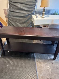 Dark Wood Console Table