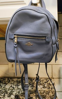 Coach Andi Convertible Mini Backpack - Like New Periwinkle Blue Leather