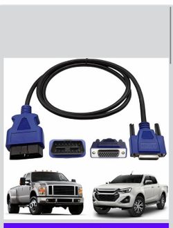 OBD2 16-Pin Cable Adapter for NEXIQ USB Link 2 & 3 J1962 Diagnostic Tool Compatible with Dodge, Ford, GM, Hino, Isuzu, Mack, Volvo Trucks,Replacement