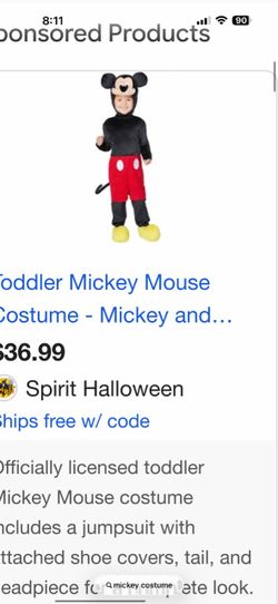 Toddler Mickey Mouse Halloween Costume