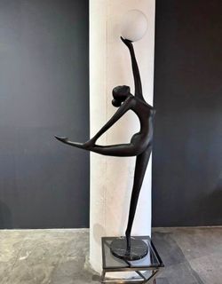 Large Dancer Figure Floor Lamp Sculpture