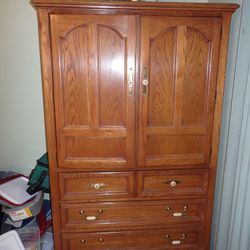Thomasville Solid Wood Armoire – Storage Cabinet w/ Drawers (Minor Wear)