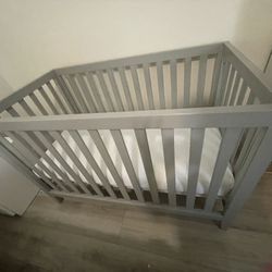 Gray Crib With Mattress Included