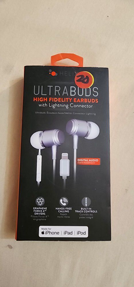 Helix Ultrabuds High Fidelity Ear Buds Lightning Connect