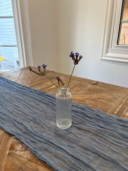 Blue Gauze Table Runner